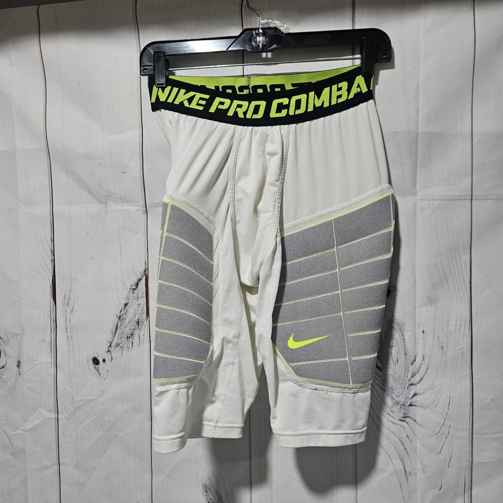 NIKE PRO HYPERSTRONG ELITE COMPRESSION SHORTS WHITE VOLT MENS L