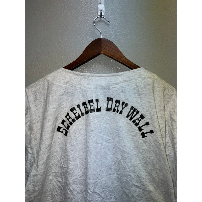 Vintage Cotton Jersey Scheibel Dry Wall Gray baseball Style Top Large 90s gallery