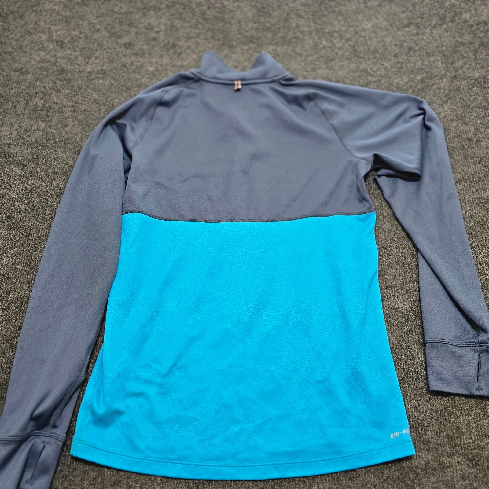 Nike Racer Dri-FIT 1/4 Zip Running Pullover Men’s Size M Blue Turquoise 648588-4 gallery