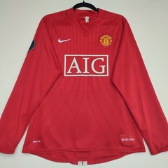 Manchester United 2007 – 2009 Nike Long Sleeve Home Football Shirt Men’s Medium