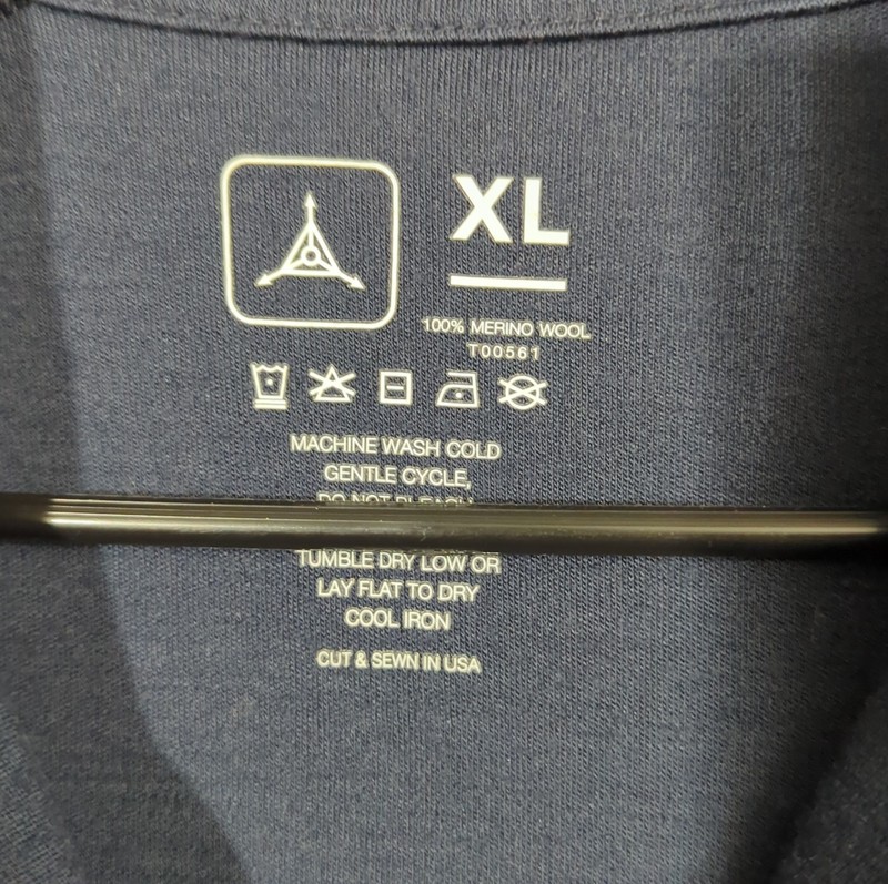 Triple Aught Design 1/4 Zip Pullover Mens XL Navy Merino Wool Performance T00561 gallery