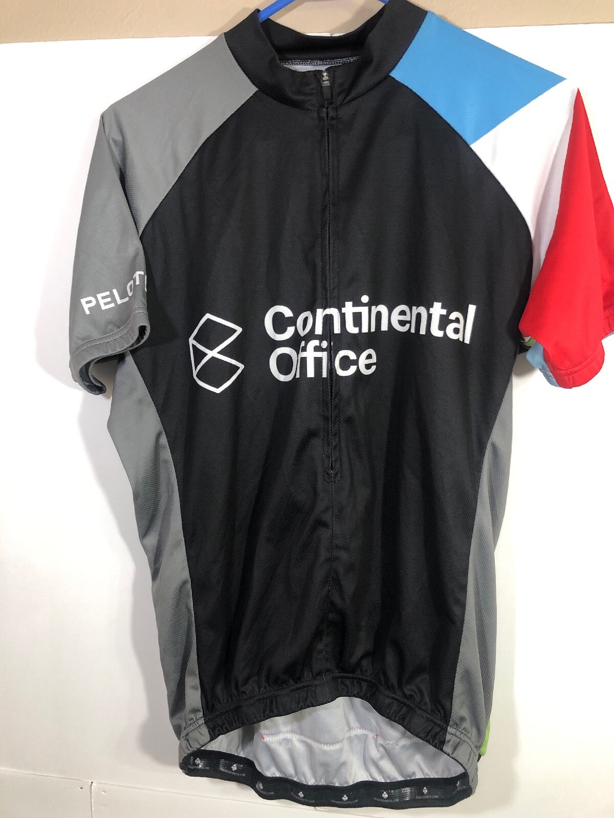 PEAK 1 SPORTS CYCLIST SHIRT JERSEY TOP UNISEX Medium M Black Multi Color gallery