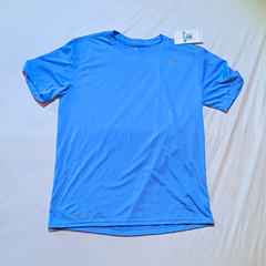 Nike Dri-FIT Men’s Blue Crew Neck Moisture Wicking Logo Tee Shirt Size M