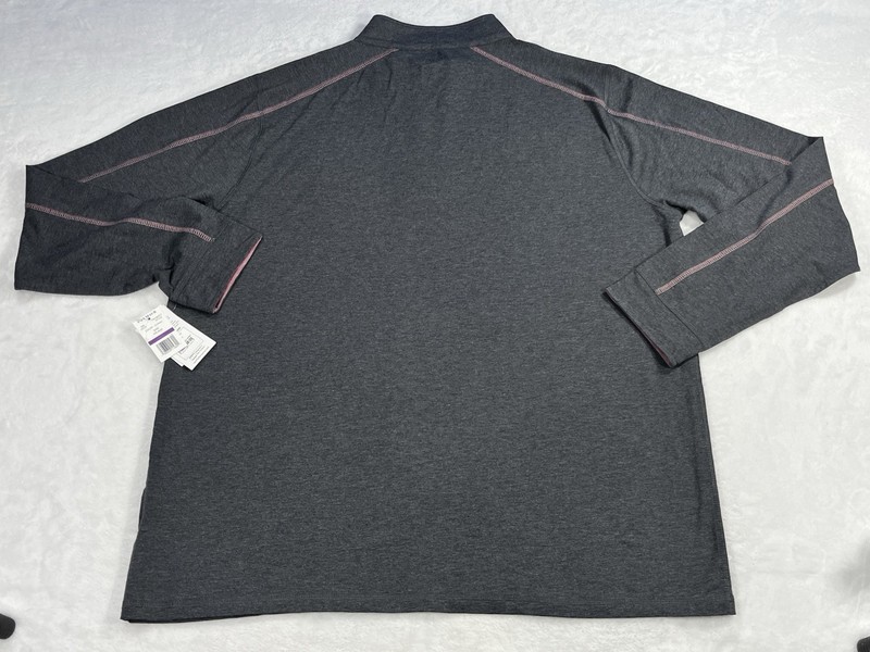 Tasc Performance Carrollton 1/4 Zip Pullover Long Sleeve Shirt Gray Mens Sz 2XL gallery