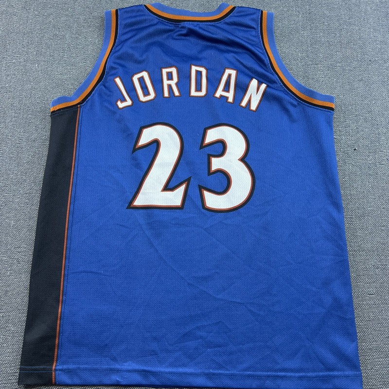 Washington Wizards Michael Jordan Basketball Jersey Mens Large Champion Blue NBA gallery