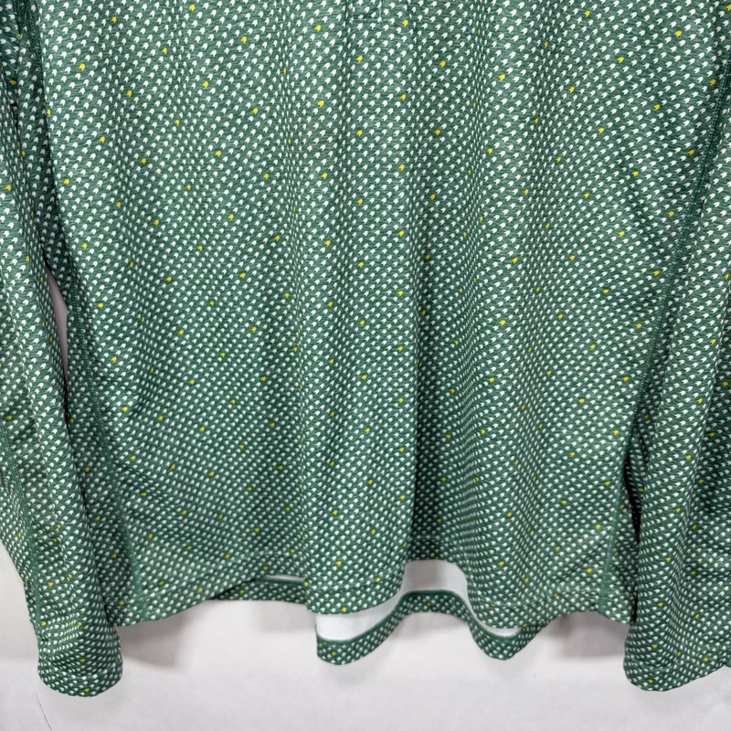 1764 Golf 1/4 Zip Pullover Mens Medium Green Yellow Masters Colors Geometric AOP gallery