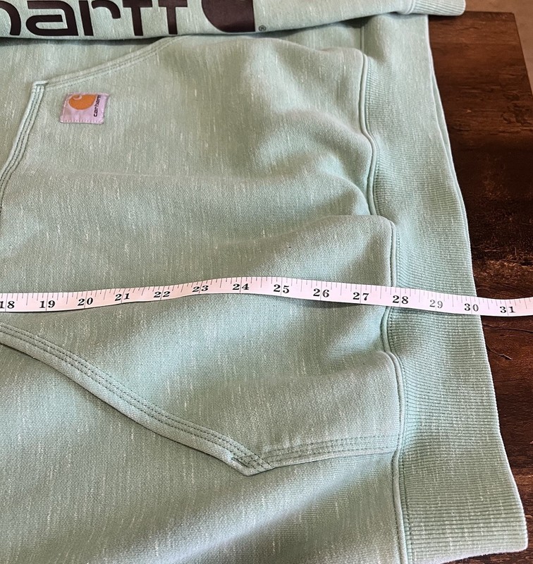 Carhartt Hoodie Sweatshirt Mint Green Men’s L Large Loose Fit Work Wear K288 gallery