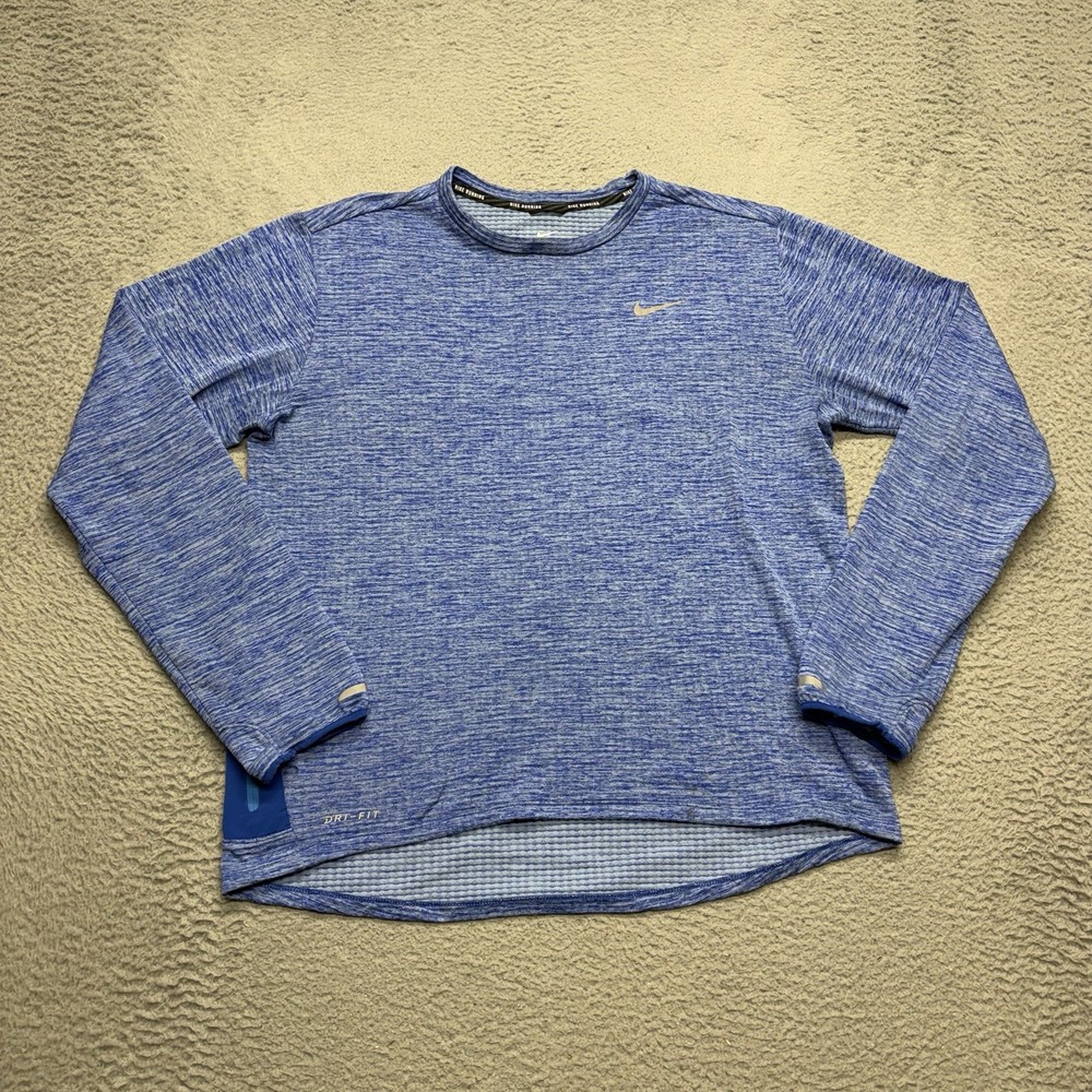 Nike Sphere Element Pullover Mens Large Therma Grid Crew Neck Running Dri-Fit