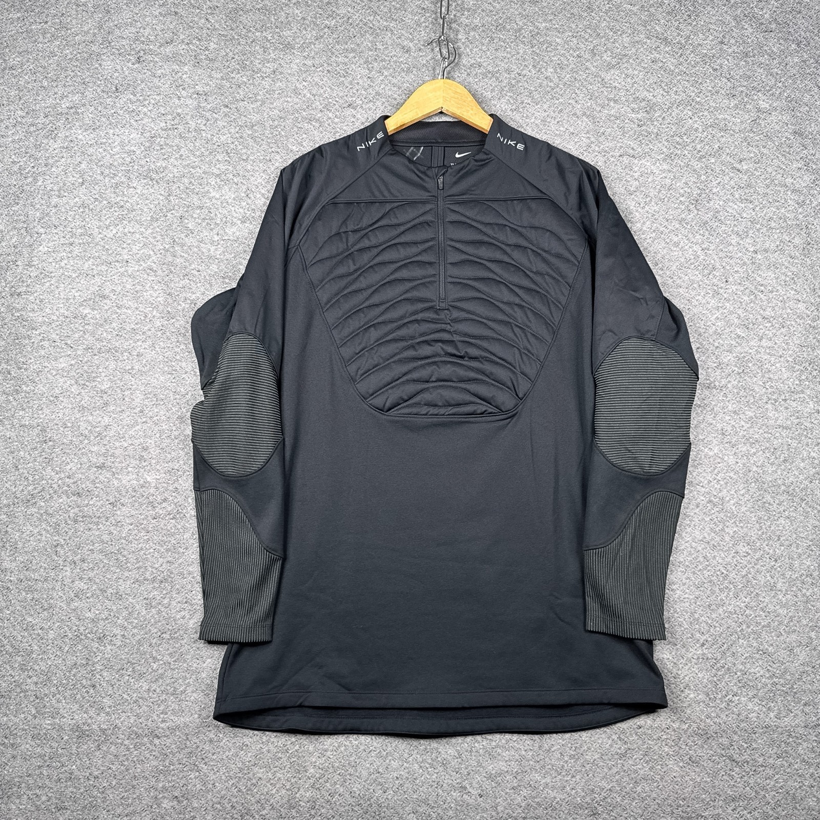 Nike Shirt Mens XL Black Therma-Fit Winter Warrior Strike Drill Void DC9156-010 gallery
