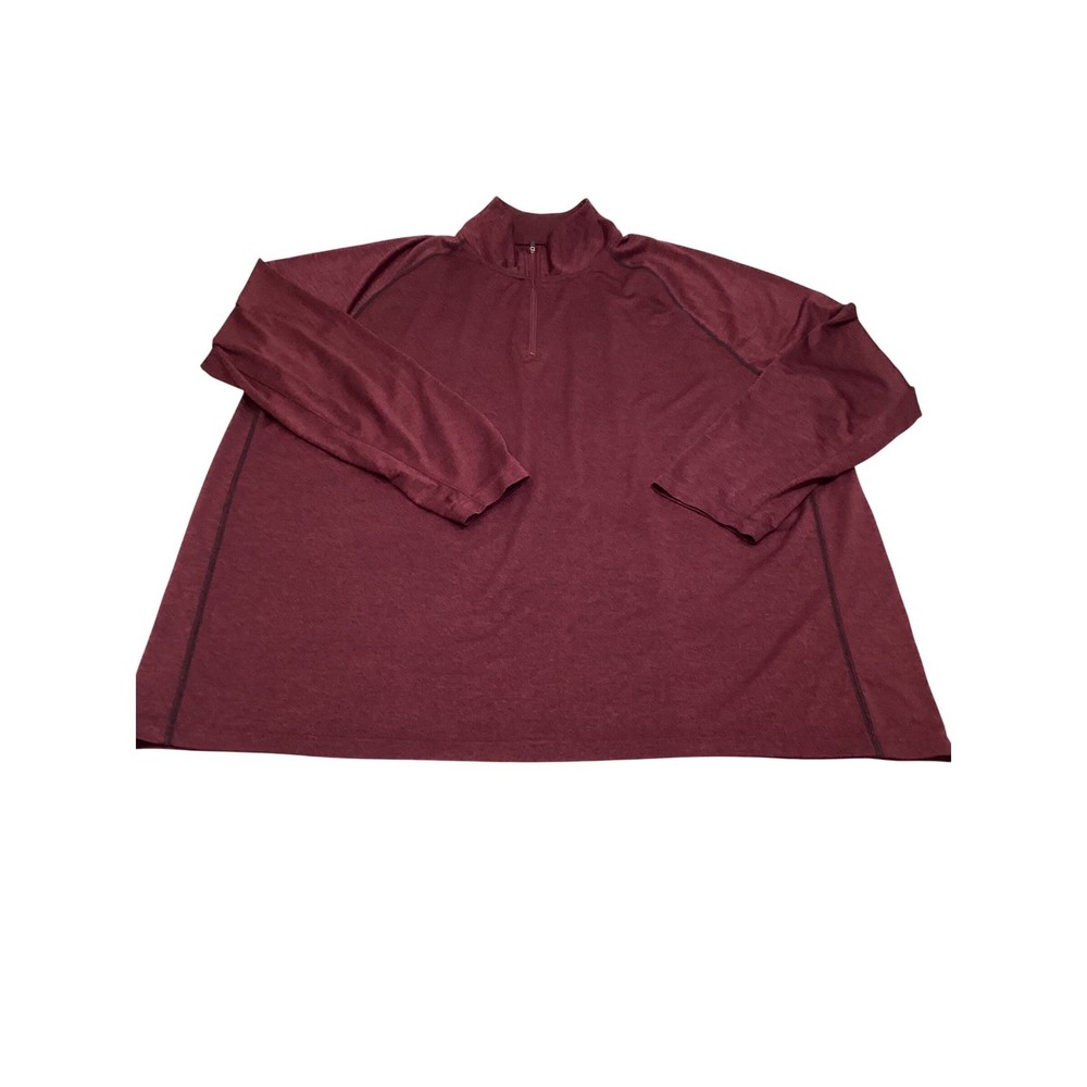 The Foundry Supply Co 4XLT Burgundy Heather 1/4 Zip Pullover Polyester (913)