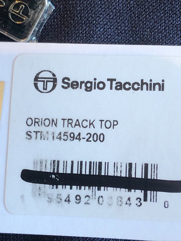 New Sergio Tacchini Orion Tennis Track Top Jacket - Night Sky/ White Sz S gallery