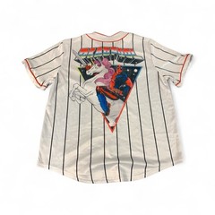 Marvel MCU Deadpool Riding Unicorn Baseball Jersey Pinstripe Style Men’s Medium