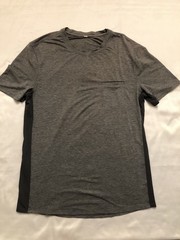 Lululemon Pocket T-Shirt Mens Large Gray Short Sleeve Stretch Athletic Fit
