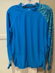 Huge Sports Rash Guard Swim Shirt Long Sleeve Water Active UPF 50+ Size XL