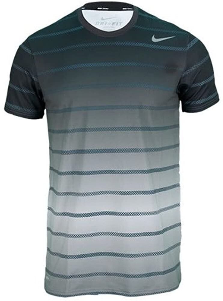 Nike Mens Rally Sphere Stripe Crew Black/Cool Grey
