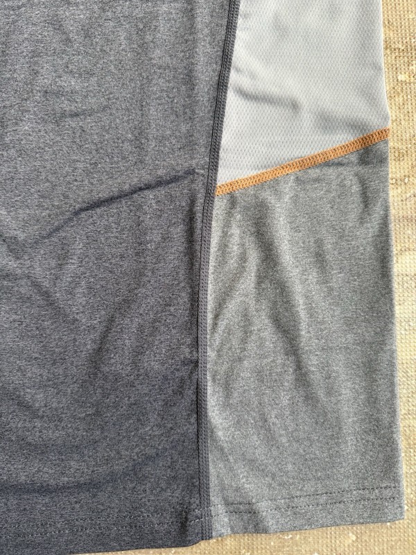 Orange Theory Mens Small Performance Workout Shirt Gray Block Crew Short Sleeve gallery