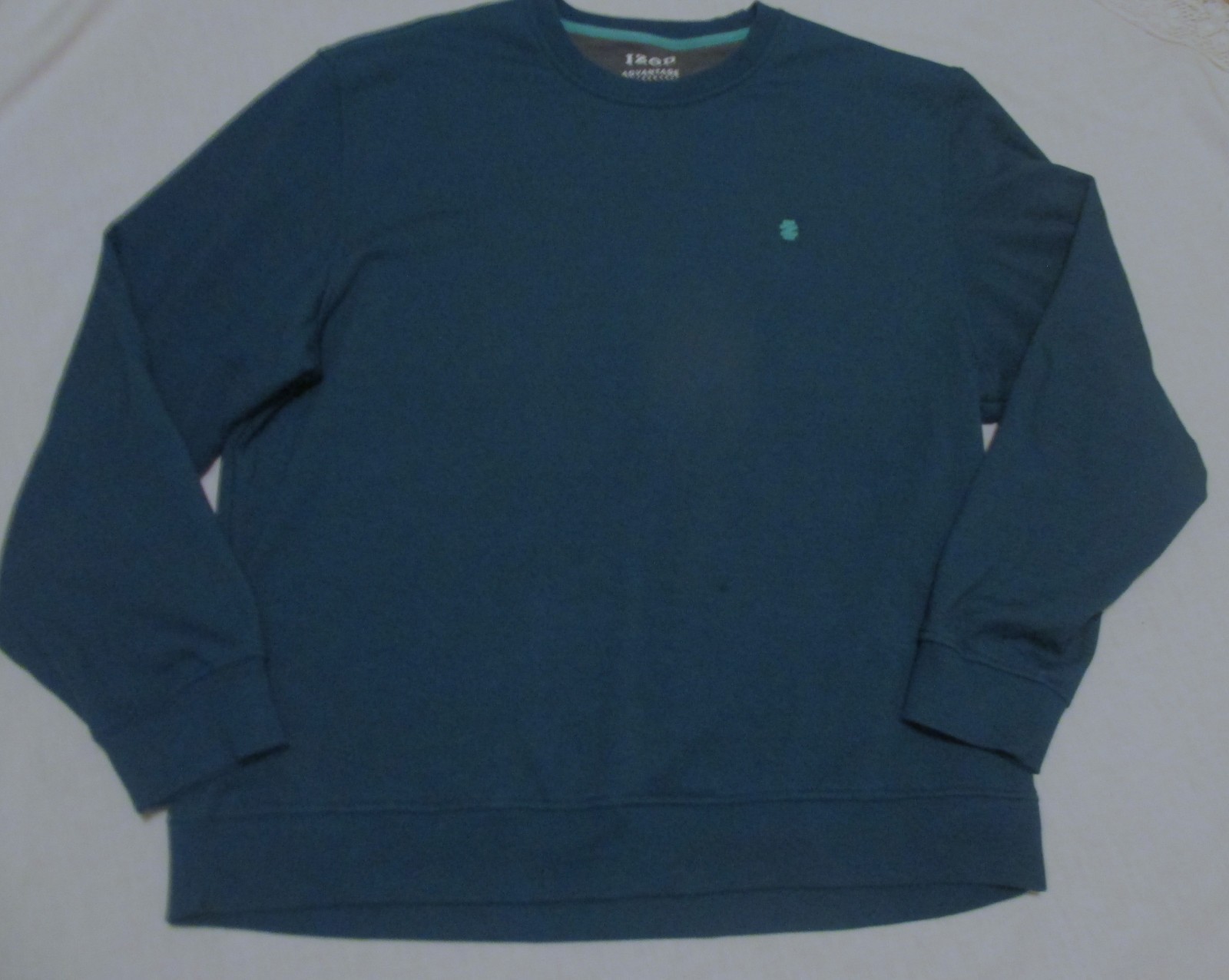 Men's XXL Izod Advantage Performance Stretch Teal L/S Fleece Lined Sweat Shirt gallery
