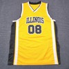 Basketball Jersey Men Yellow Illinois 08 Baisa Mesh Sleeveless gallery
