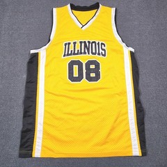 Basketball Jersey Men Yellow Illinois 08 Baisa Mesh Sleeveless