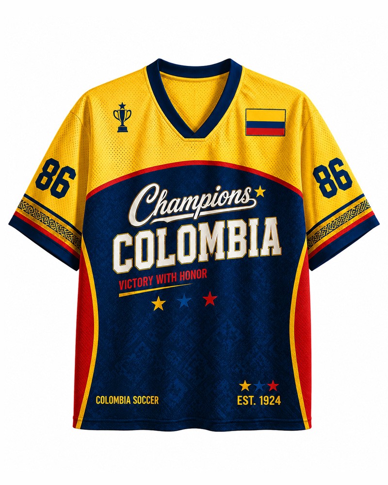 Personalized Colombia Football Mesh Jersey, Soccer Jersey, Football Shirt Unisex gallery