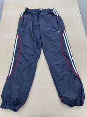 Adidas Track Pants Navy Blue 3-Stripes Tapered Zip Pockets Unisex