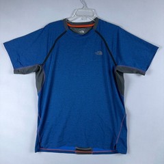 The North Face Mens Size Large Flash Dry XD Short Sleeve Shirt Blue & Gray