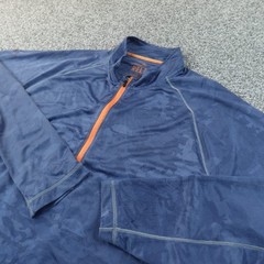 Tommy Bahama Pullover Mens 3XL Blue 1/4 Zip Pullover Performance Golf Sweatshirt