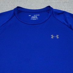Under Armour Tech Tee Moisture Wicking Loose Crew Raglan Blue XXL