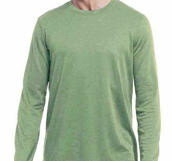 Orvis Men's Slub Tee Thin Layering Shirt Sz M Desert Green Heathered Long Sleeve gallery