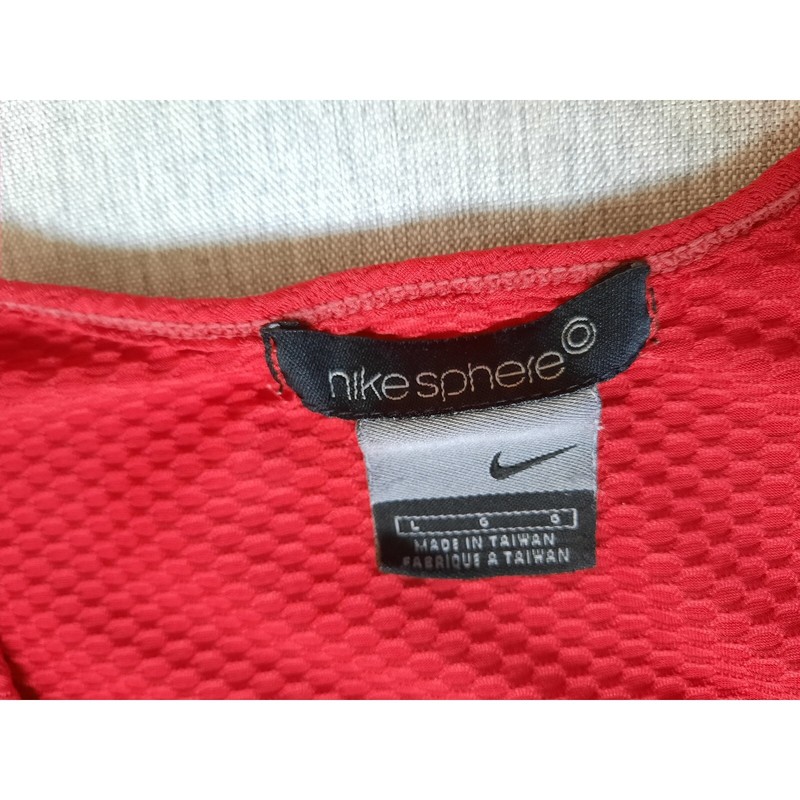 Nike Sphere Men Large Geometric Active Stretch Pullover Tank Tops Red Polyester gallery