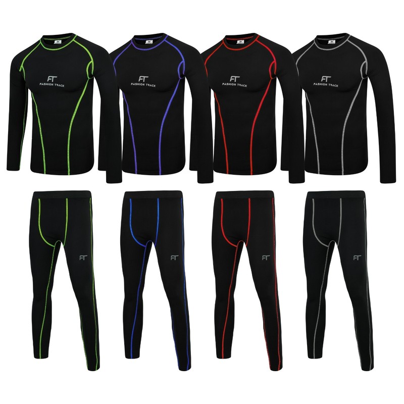 Mens Compression Winter Thermal Base Layer Under Full Suit Tights Shirt Pant gallery