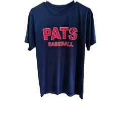 Holloway Dri Excel Navy Mens Medium PATS Baseball Shirt Navy Red Lettering Nice!