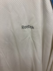 Vintage Reebok Hydromove Activewear T-Shirt Size Large Blue White Raglan EUC