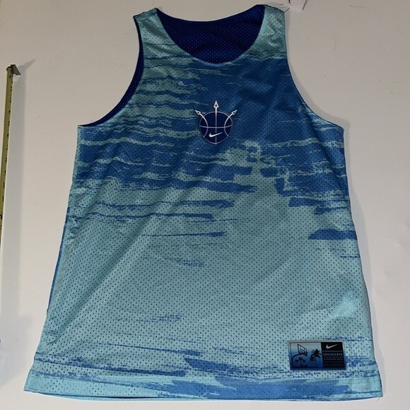 Nike reversible mesh basketball jersey shirt tank men’s S dri fit blue NWT $70 gallery