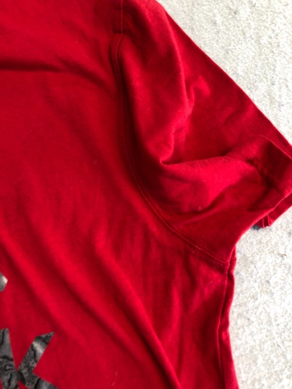 Reebok Activewear T Shirt Mens Large Water Fill Logo Red Cotton Athleisure Tee gallery