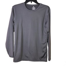 Body Glove Fleece Lined Base Layer Long Sleeve Shirt Grey Medium