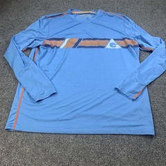 Gerry Shirt Mens XL Blue Long Sleeve Crew Neck Fishing Logo Performance