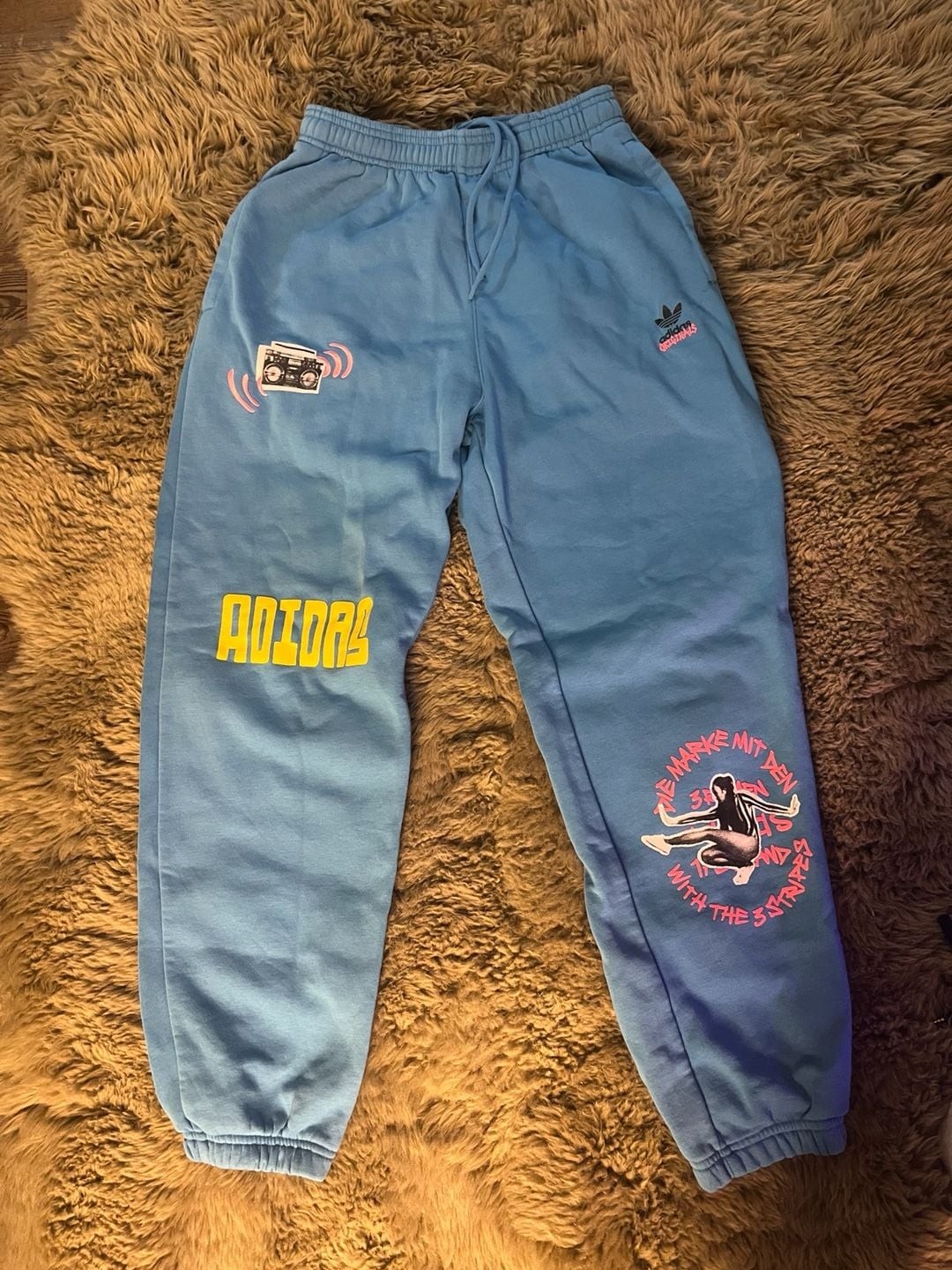 Adidas Men's blue Unite Graphic Sweatpants gallery