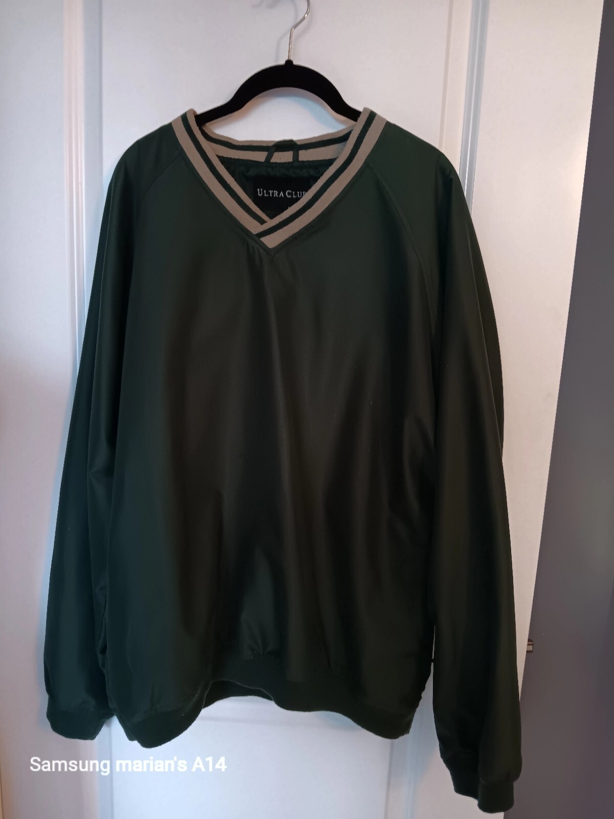 Mens Outdoor Pullover, Moisture Wicking, l/xl, Green, VNeck, Fully Lined gallery