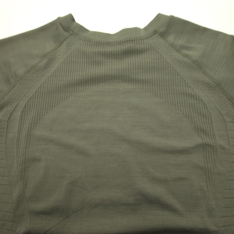 Alphalete Men Shirt Large Green Brown Tint Long Sleeve Athletic Gym Training Tee gallery