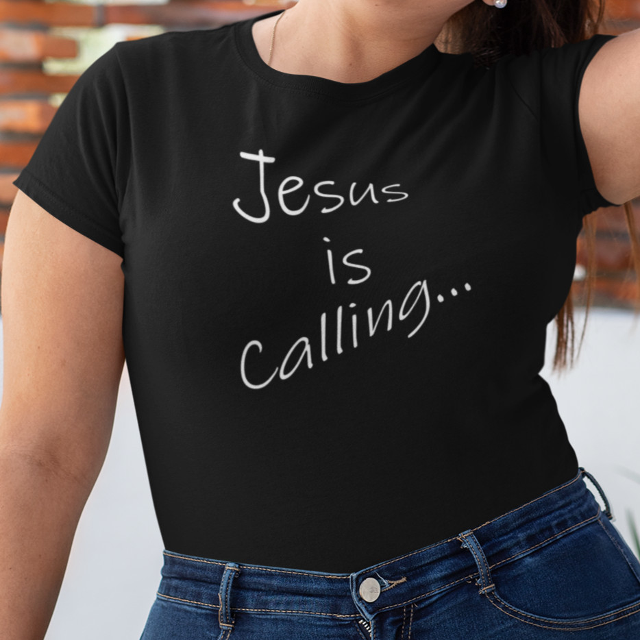 Bella & Canvas Short Sleeve Tee "Jesus is Calling" white font gallery