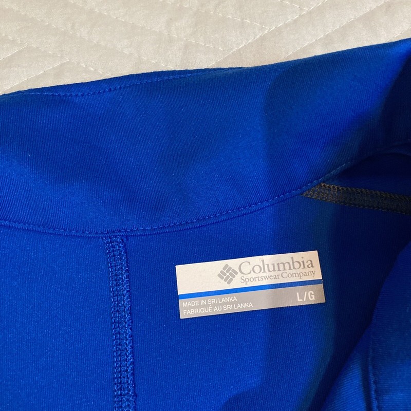 Columbia Golf Omni Wick Quarter Zip Pullover Large Blue Sun Upf Base Layer gallery