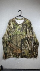 Mossy Oak Shirt Mens 2XL Camo Long Sleeve Performance Hunting Graphic Logo