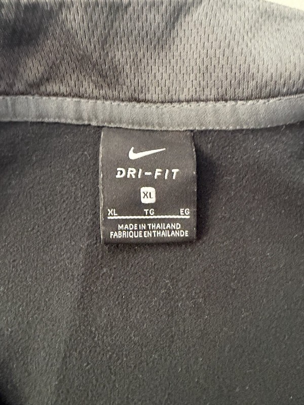Black and Gray Nike Dri-FIT quarter-zip pullover with a custom "Irish 2017" logo gallery