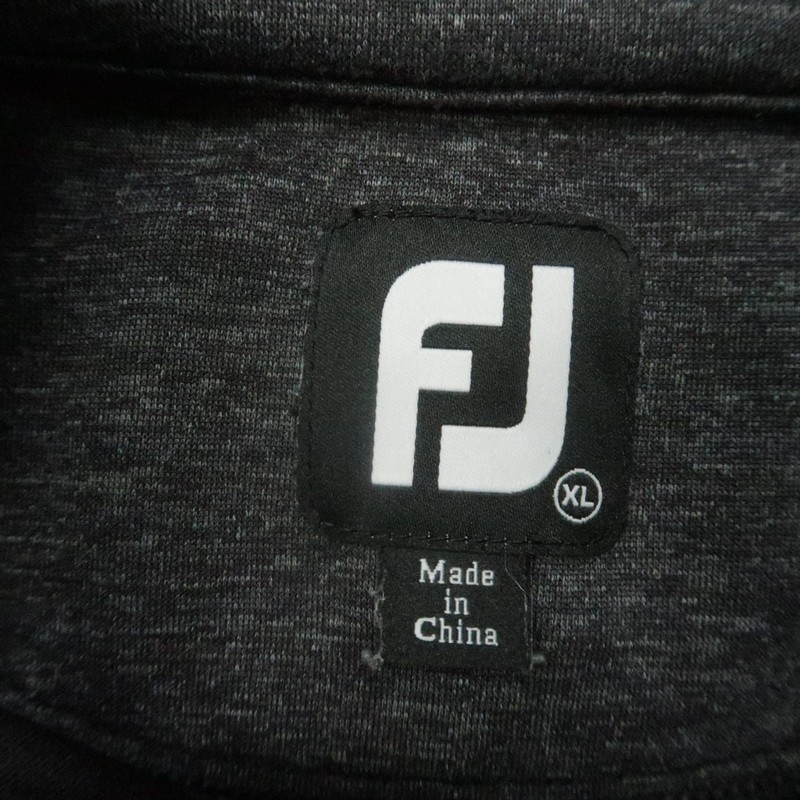 FootJoy Pullover Mens XL Black Gray Heather Yoke Half Zip Minnesota Valley CC gallery