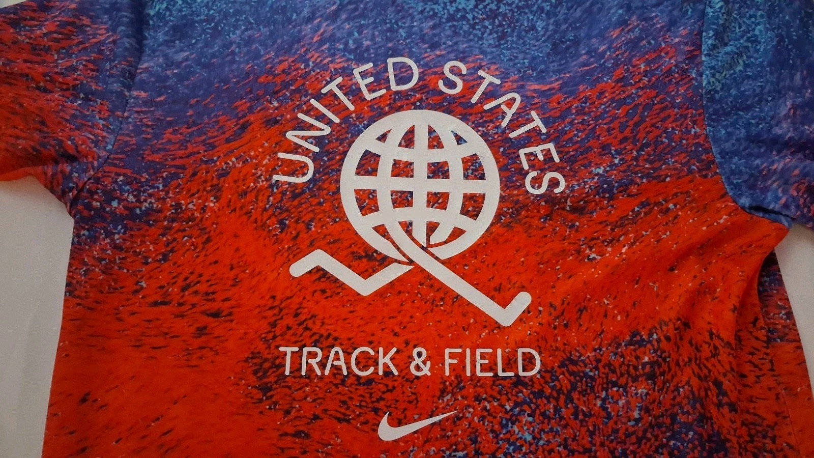 New Nike Dri-FIT Team USA Track & Field Moisture Wicking T-Shirt Red/Blue S gallery
