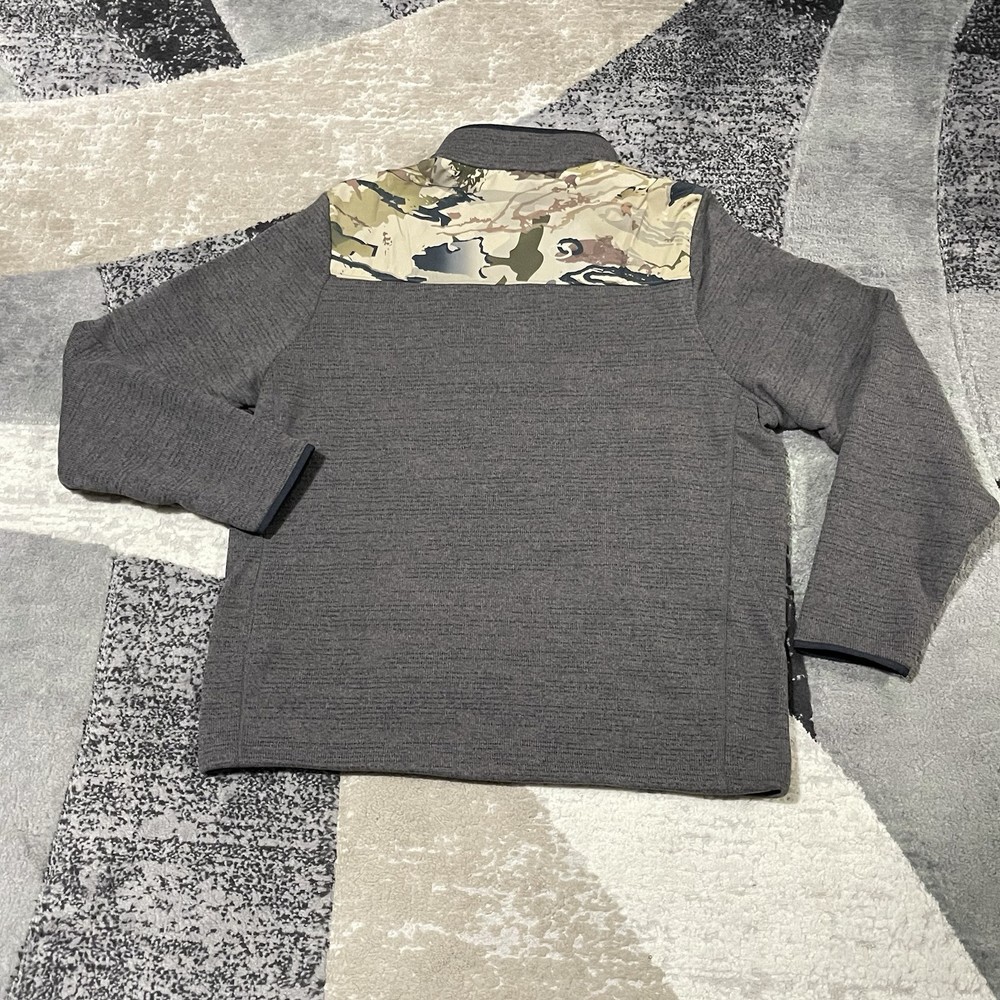Under Armour Expanse Camo Jacket 1/4 Zip Large Gray Fleece Gorpcore Sweater NEW