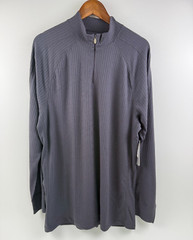 Asics Men Tech Long Sleeve 1/2 Zip Ribbed Pullover Shirt Top Gray Size XXL NWT