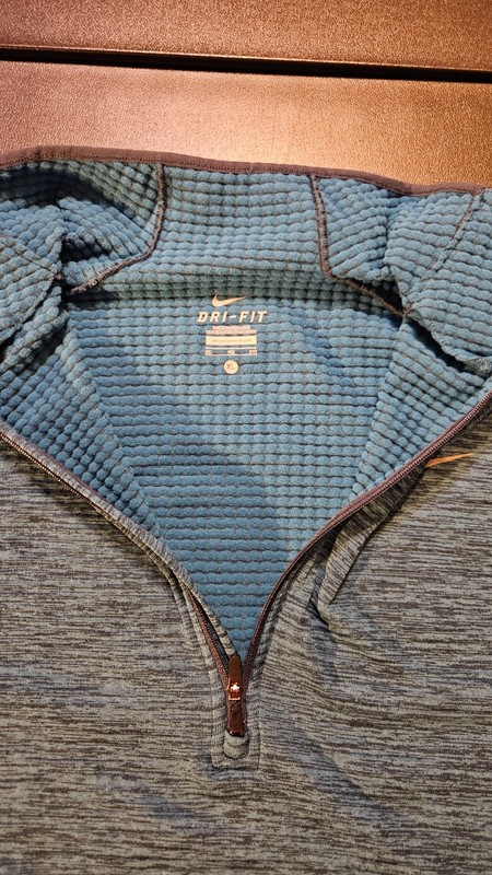 Nike Running Dri-Fit 1/2 Zip Micro Grid Sphere Sweater Mens XL Blue Long Sleeve gallery