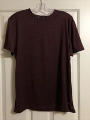 NWT Zelos Size M Maroon Short Sleeve Activewear Shirt Men’s